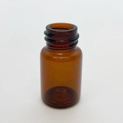 22mm Diameter Botol Kaca Kecil Sekrup Atas 7ml Botol Kaca Amber Dengan Tutup Sekrup