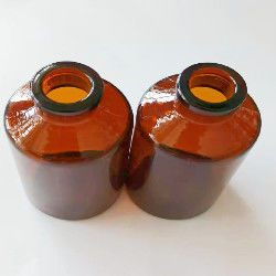Botol Kaca Bulat Bulat YBB Amber Kaca Borosilikat Netral